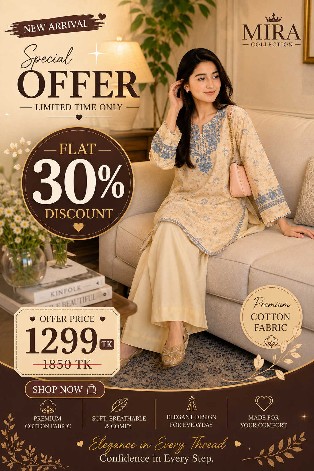 LILA Elegant Farshi Premium 3-Piece